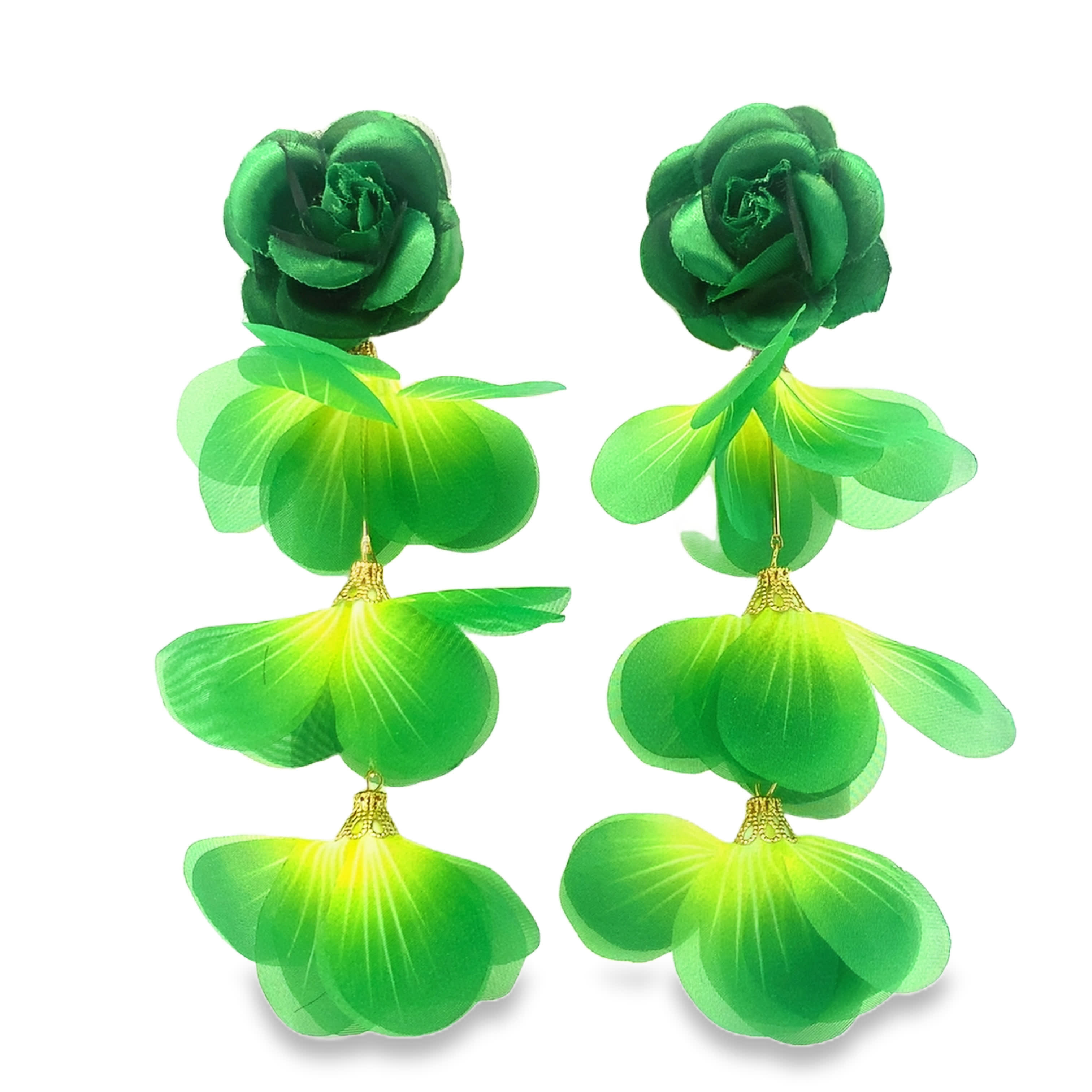 Eleganckie wiszące kolczyki ze złoconej stali bez metalu