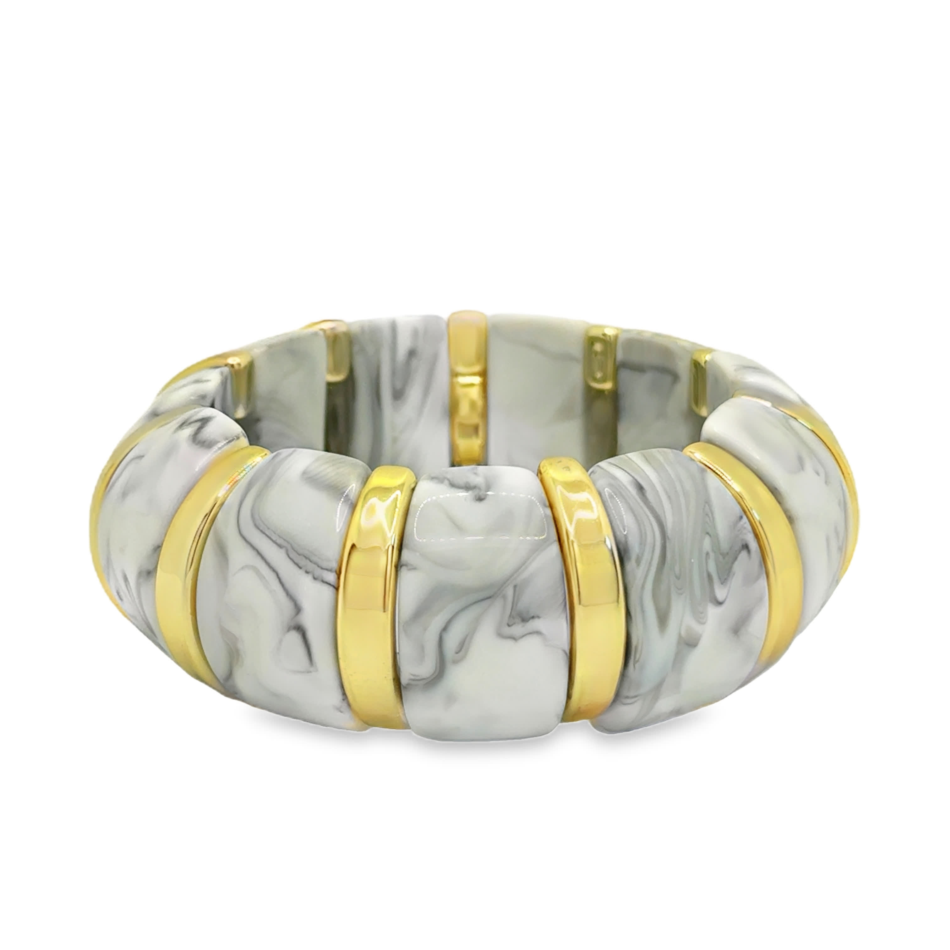 Bransoletka z wzorem marmurkowym i akcentami