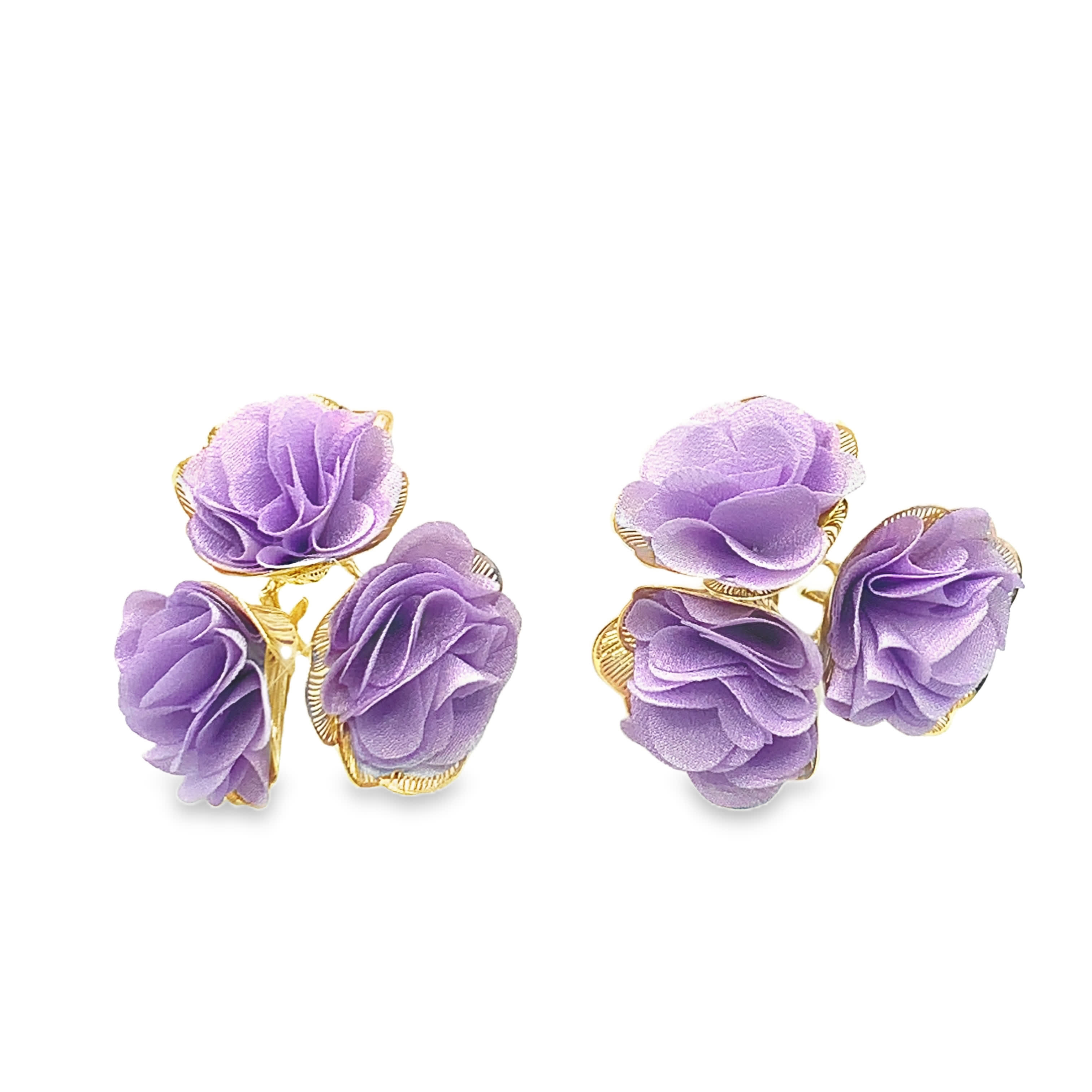 Kolczyki ze złota z motywem kwiatowym