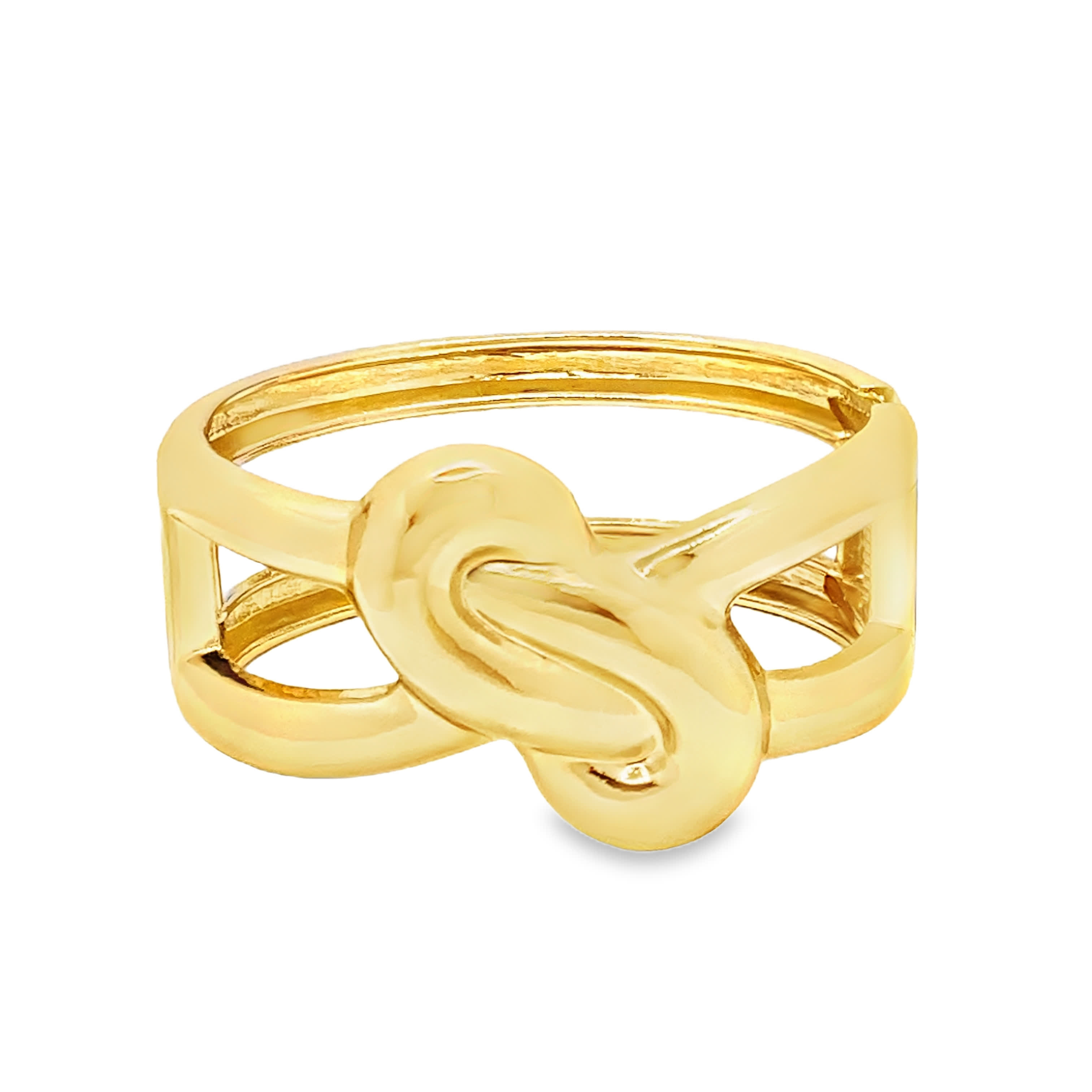 Pierścionek w kolorze żółtego złota z węzłem