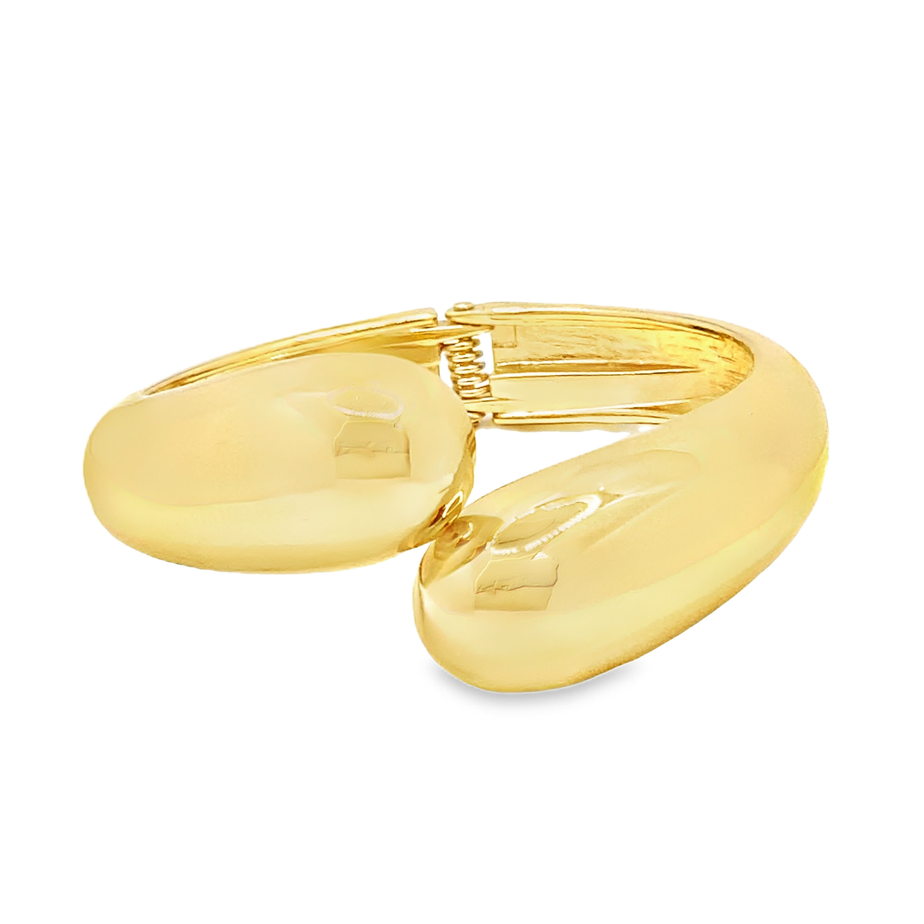 Rzeźbiarska bransoletka w kolorze żółtego złota