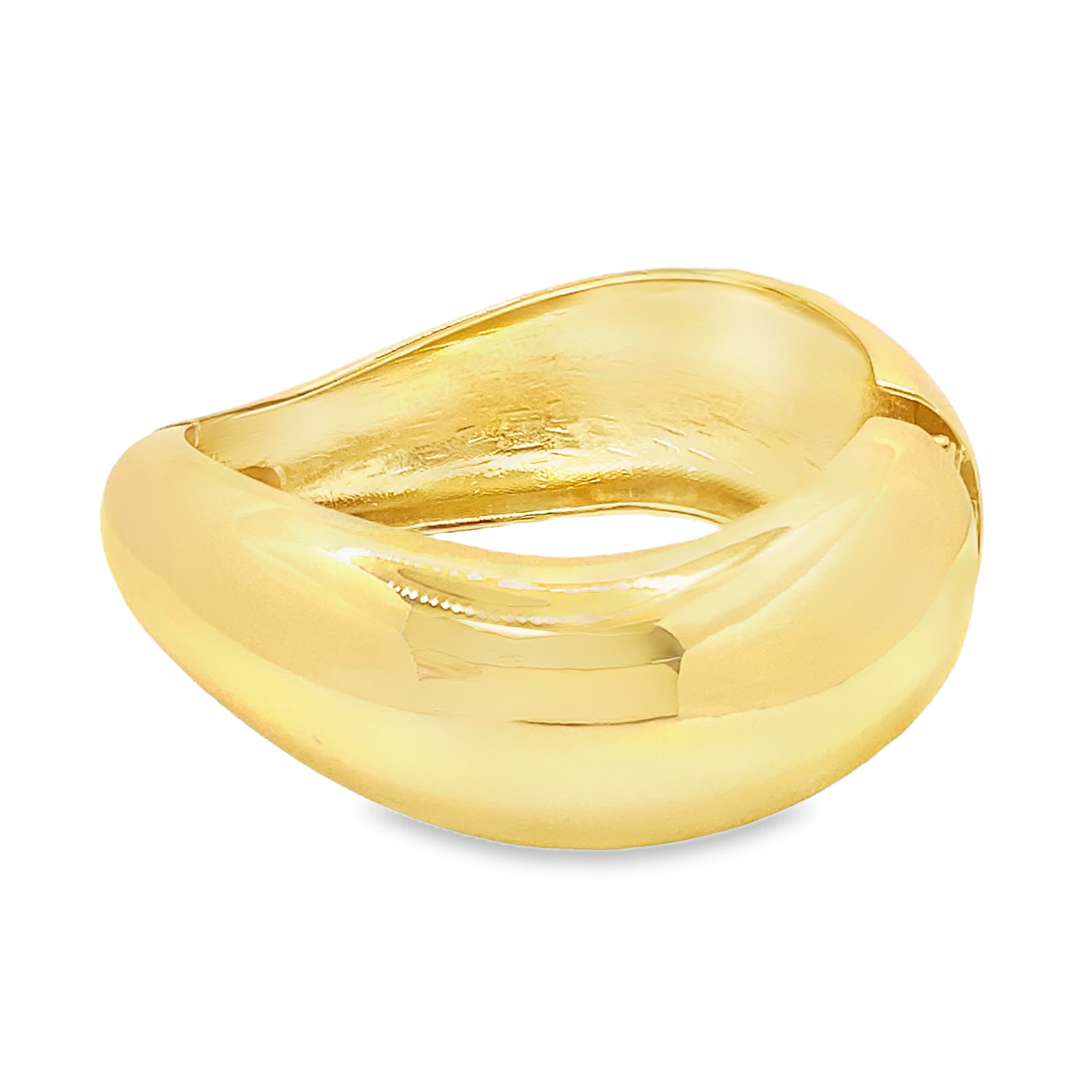 Rzeźbiarska bransoletka w kolorze żółtego złota