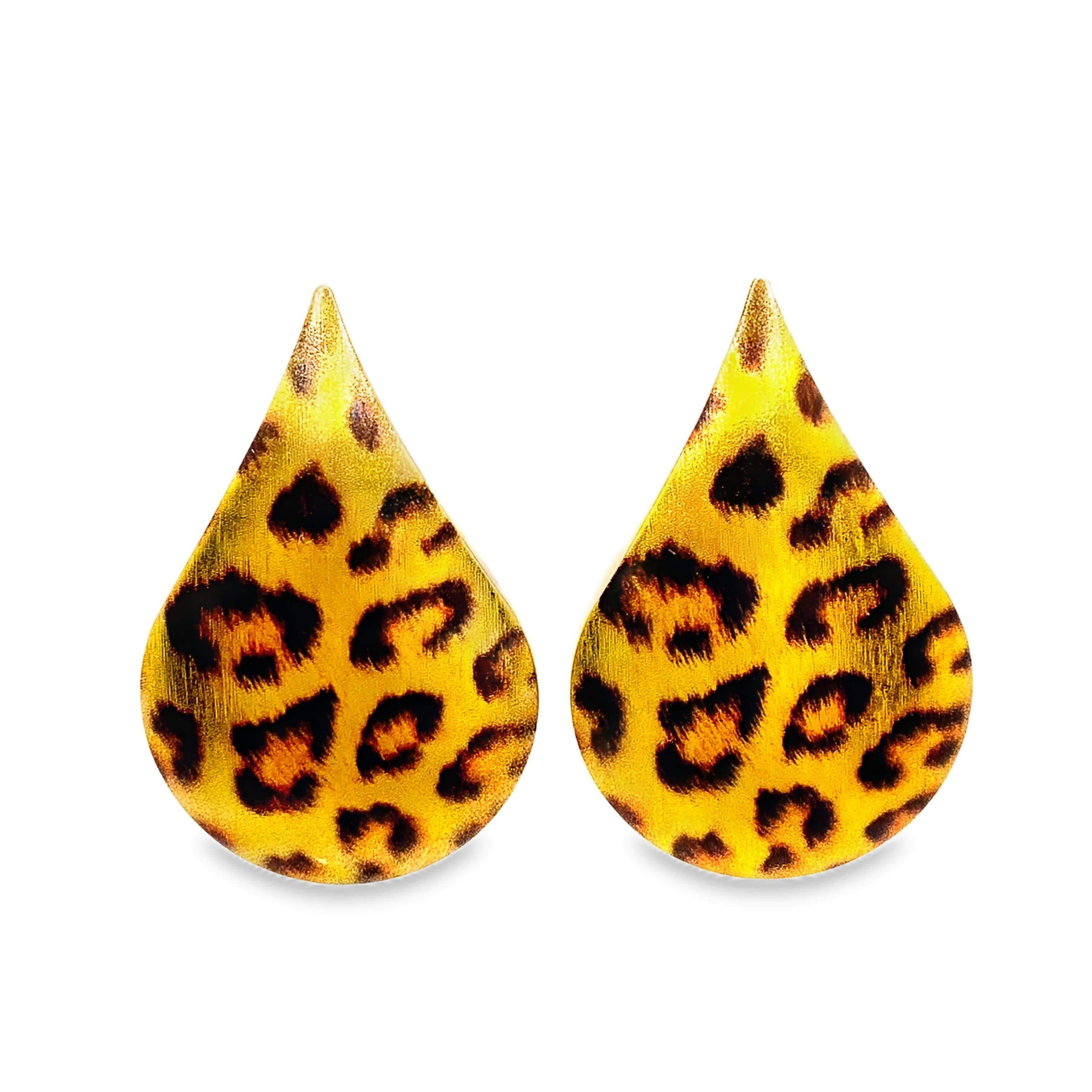 Kolczyki wiszące z nadrukiem zwierzęcym