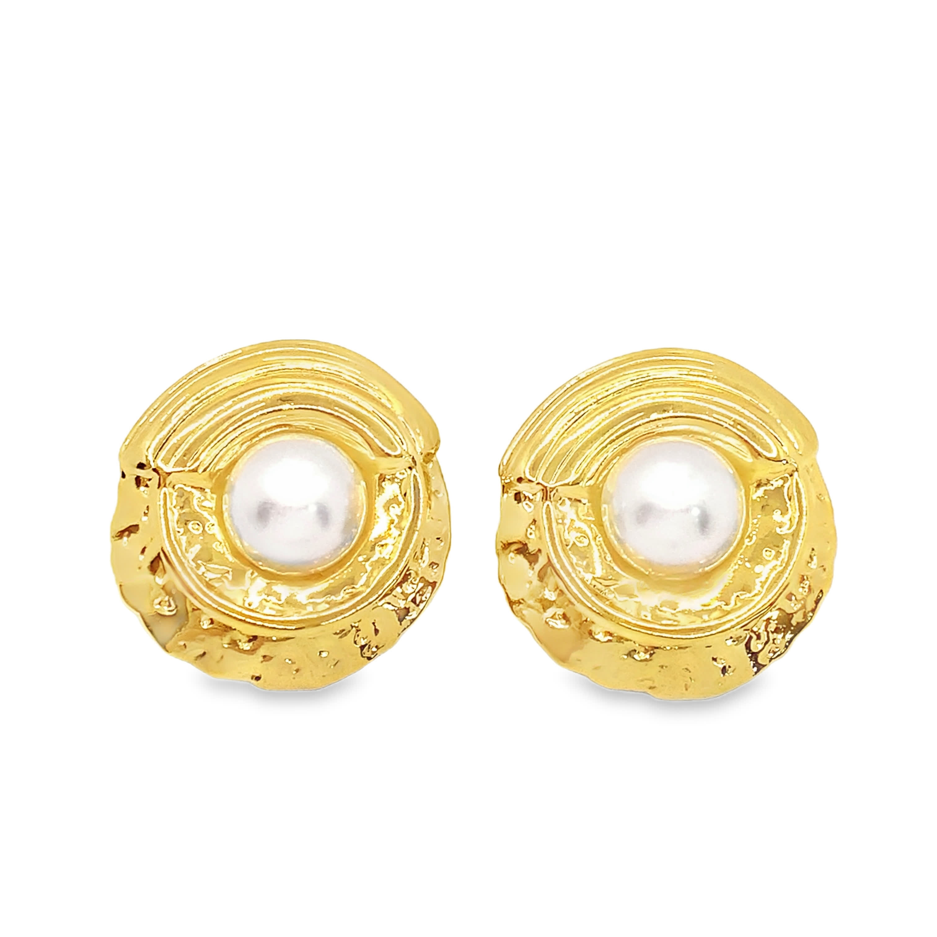 Kolczyki Sztyfty z Okrągłą Perłą