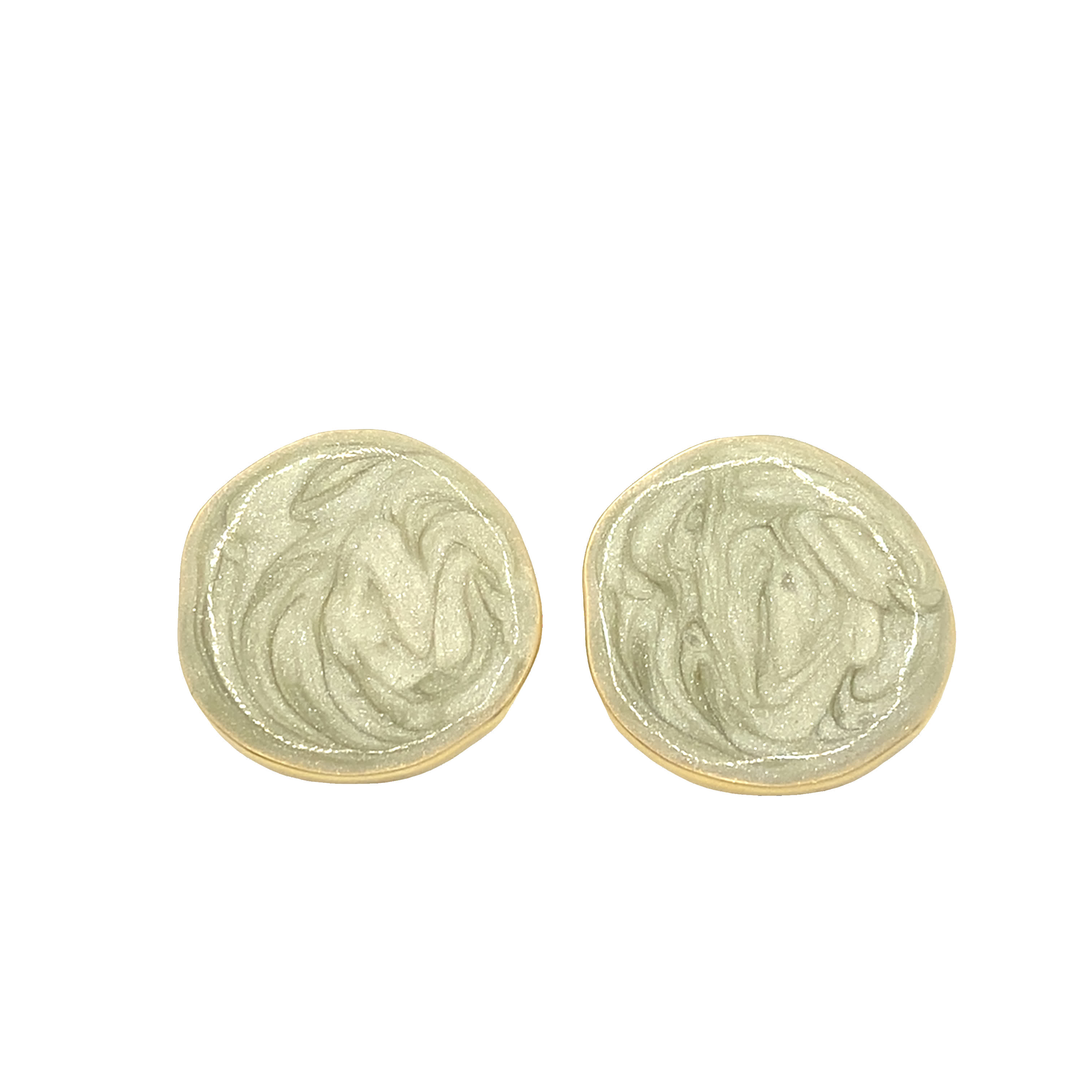 Artystyczne kolczyki w kształcie spirali w kolorze żółtego złota