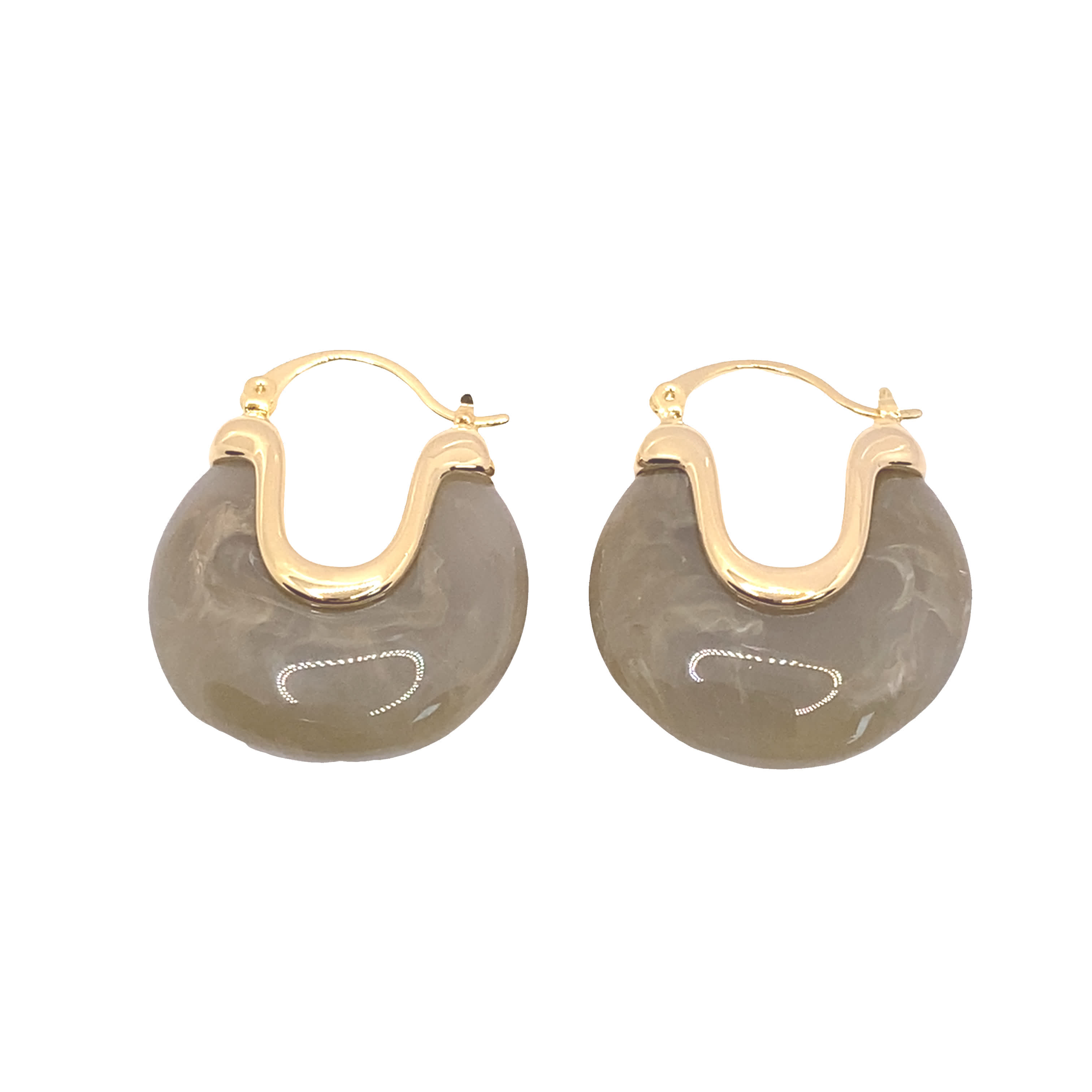 Kolczyki koła w kolorze żółtego złota