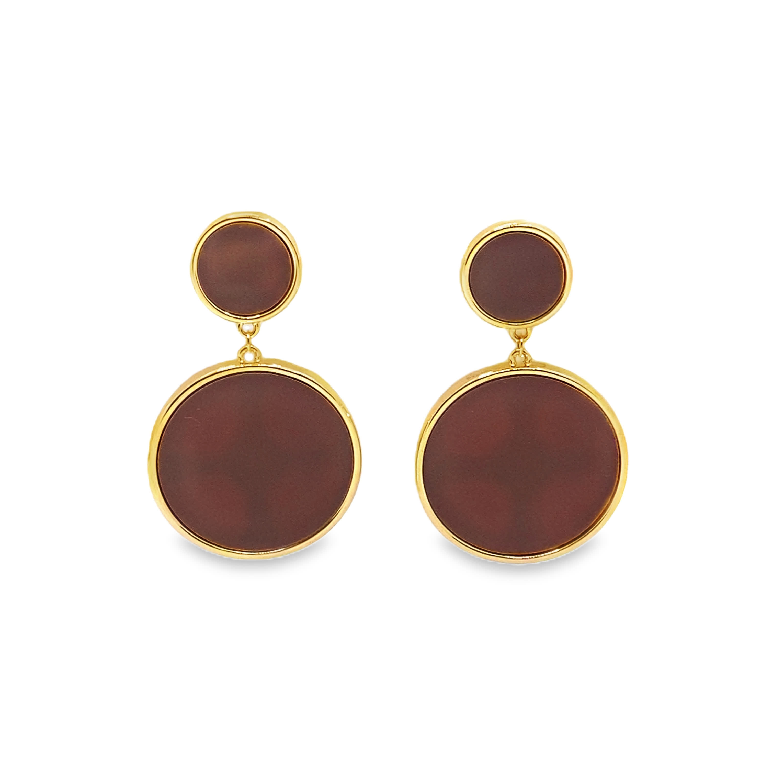 Kolczyki w kolorze żółtego złota w kształcie koła