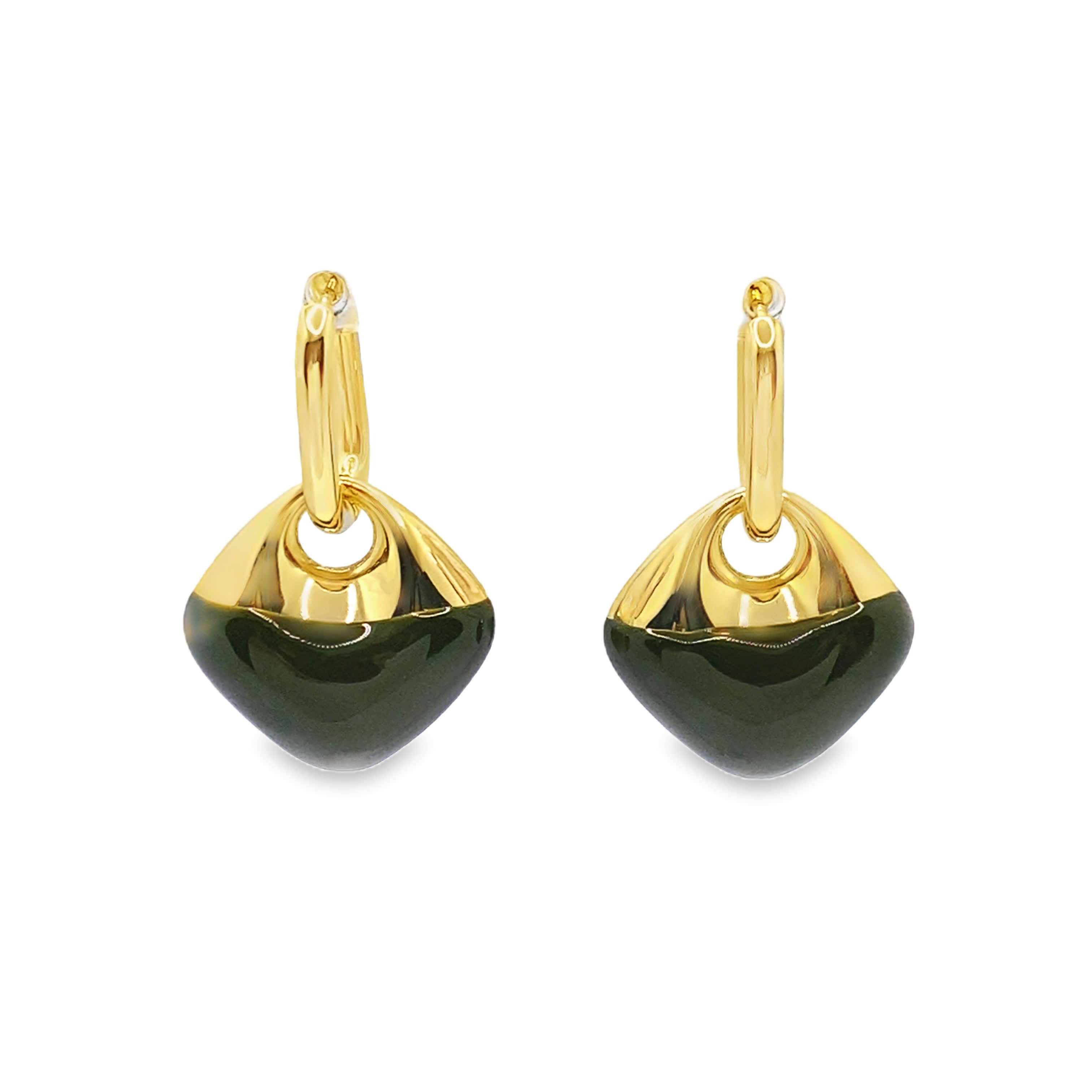 Współczesne wiszące kolczyki w kolorze żółtego złota