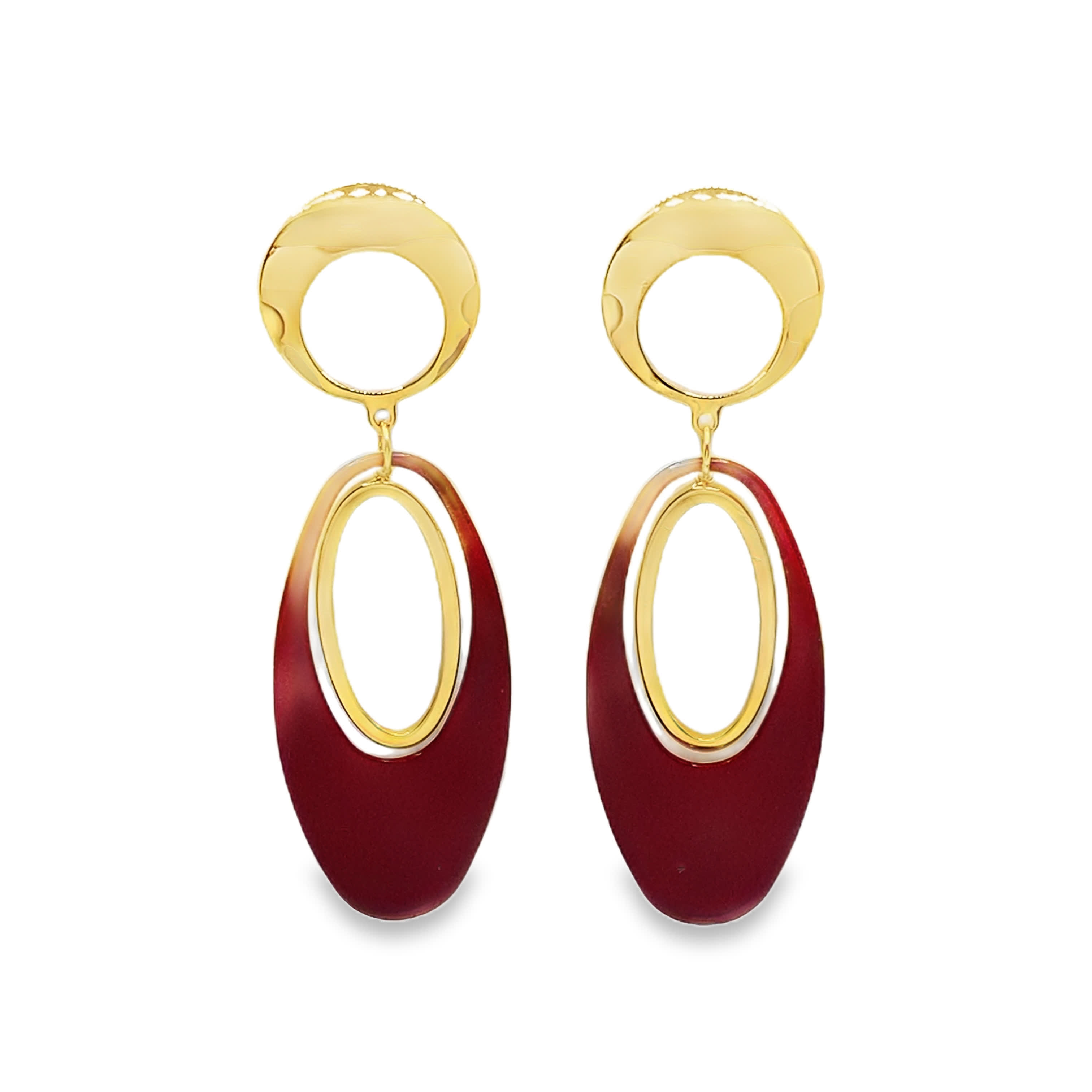 Kolczyki wiszące w kolorze żółtego złota