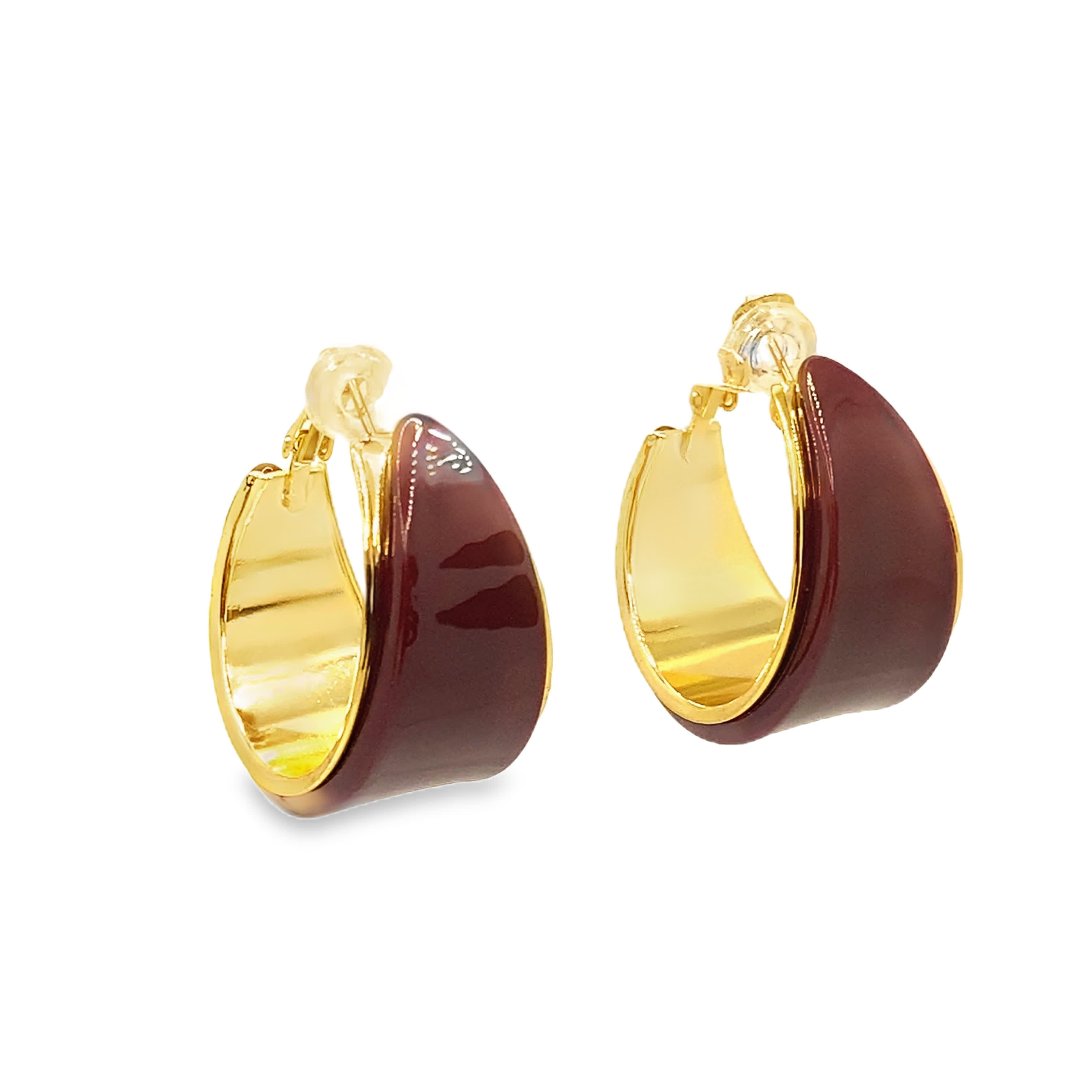 Eleganckie kolczyki koła w kolorze żółtego złota