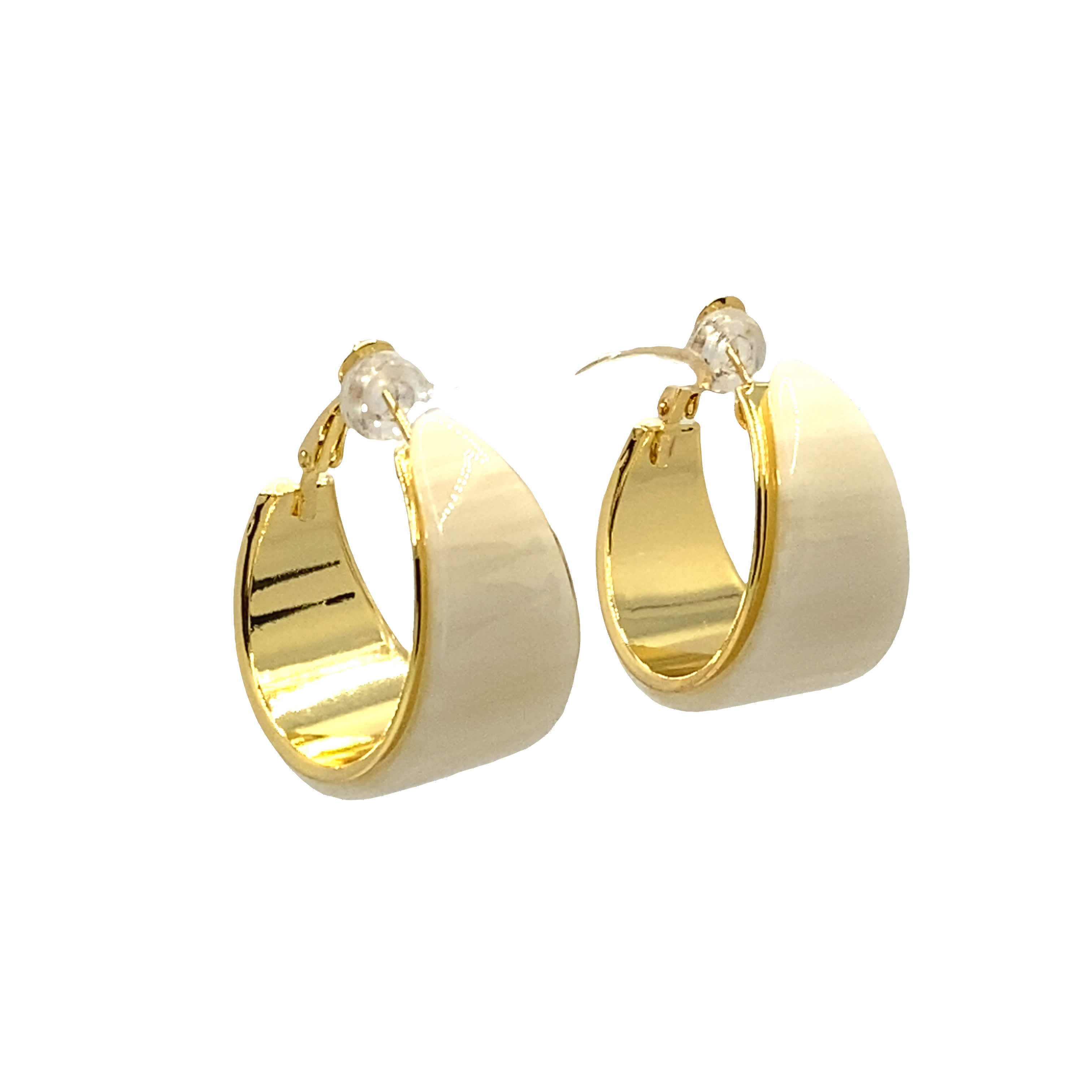 Kolczyki koła w kolorze żółtego złota