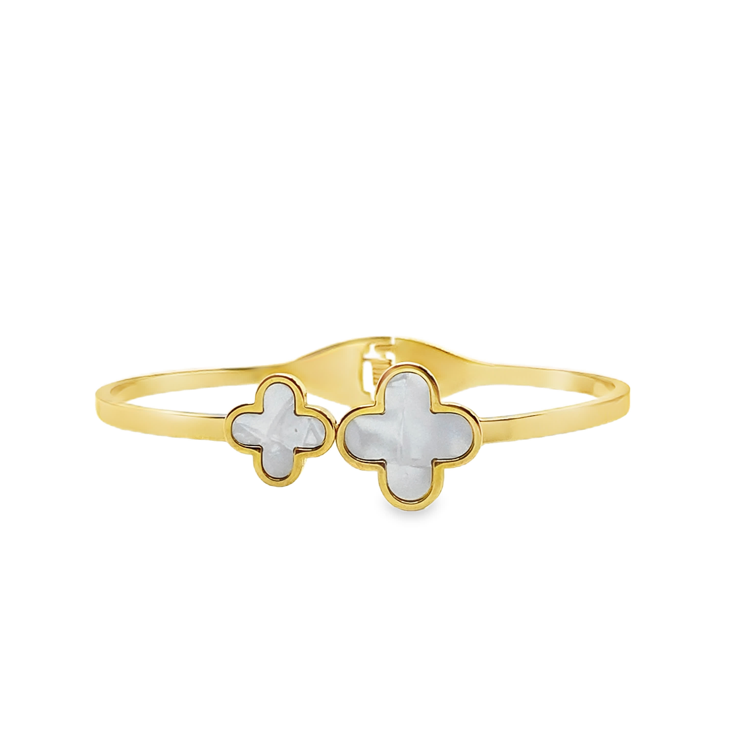 Elegancka bransoletka z żółtego złota z motywem kwiatowym