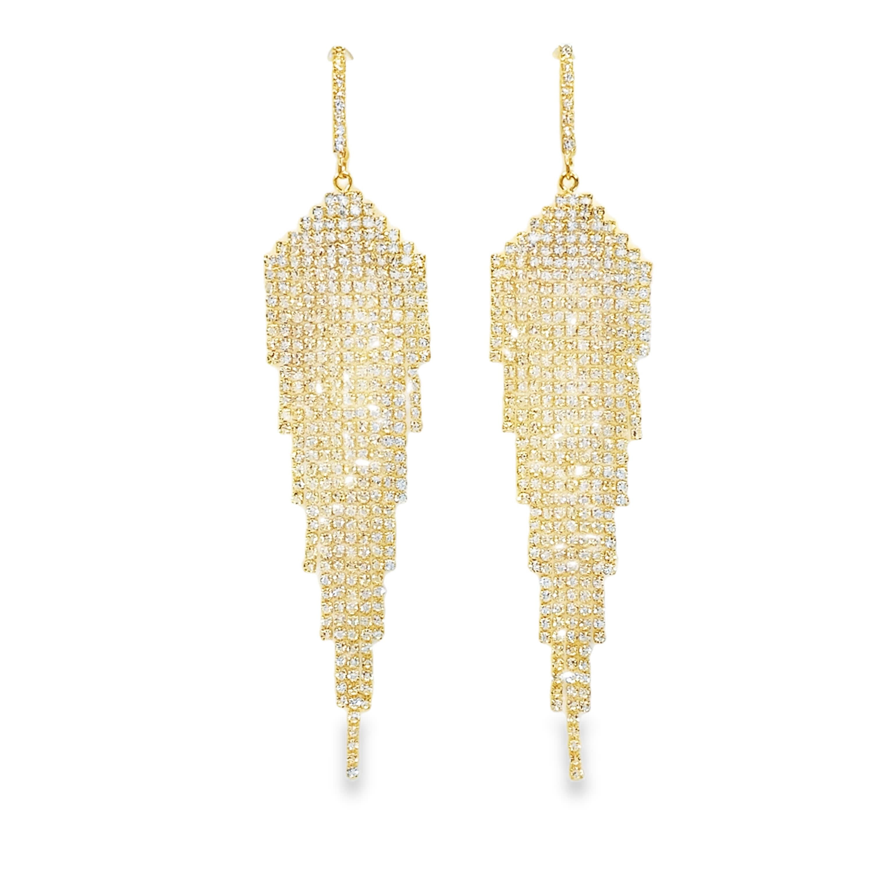 Kolczyki z diamentami w żółtym złocie