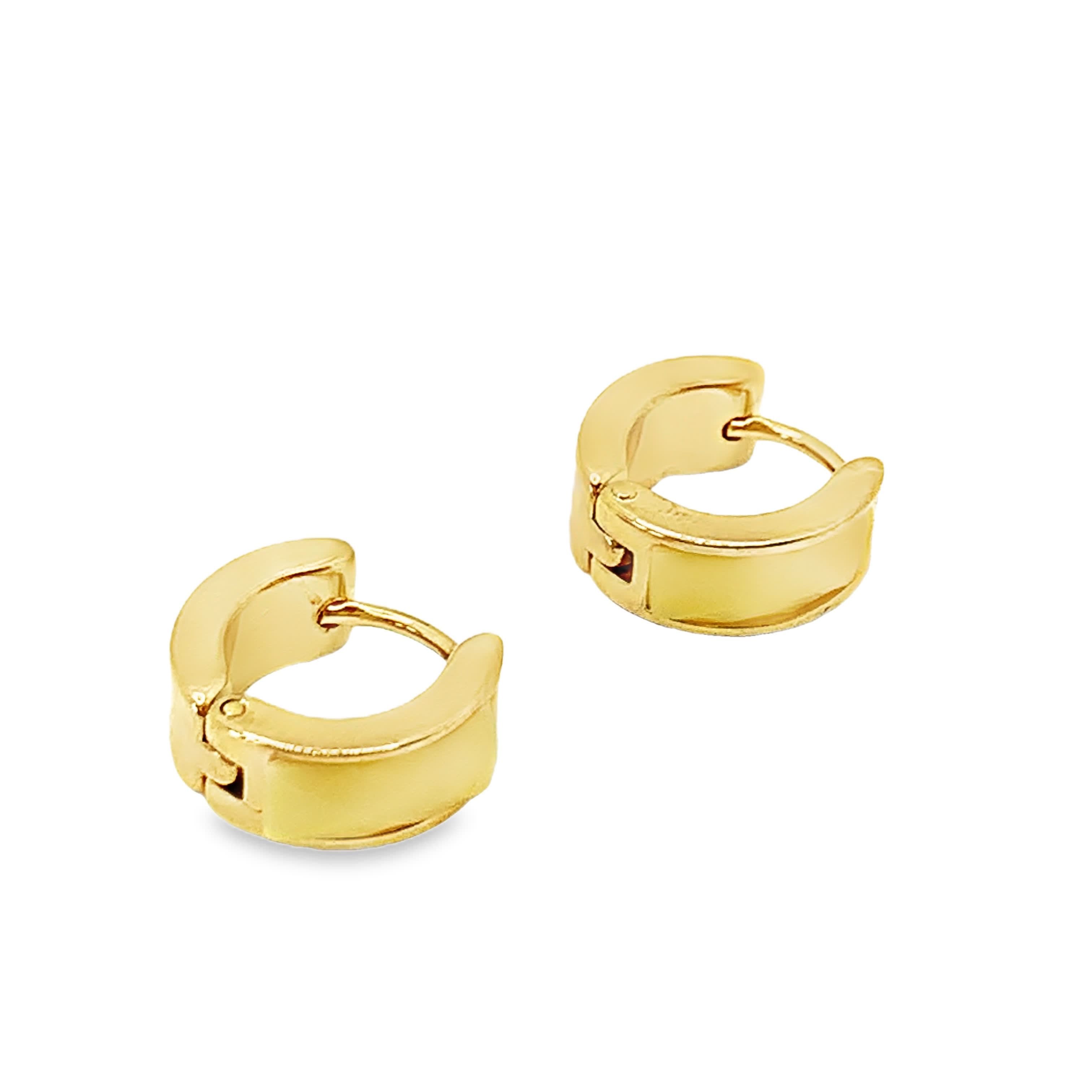 Klasyczne kolczyki koła w kolorze żółtego złota