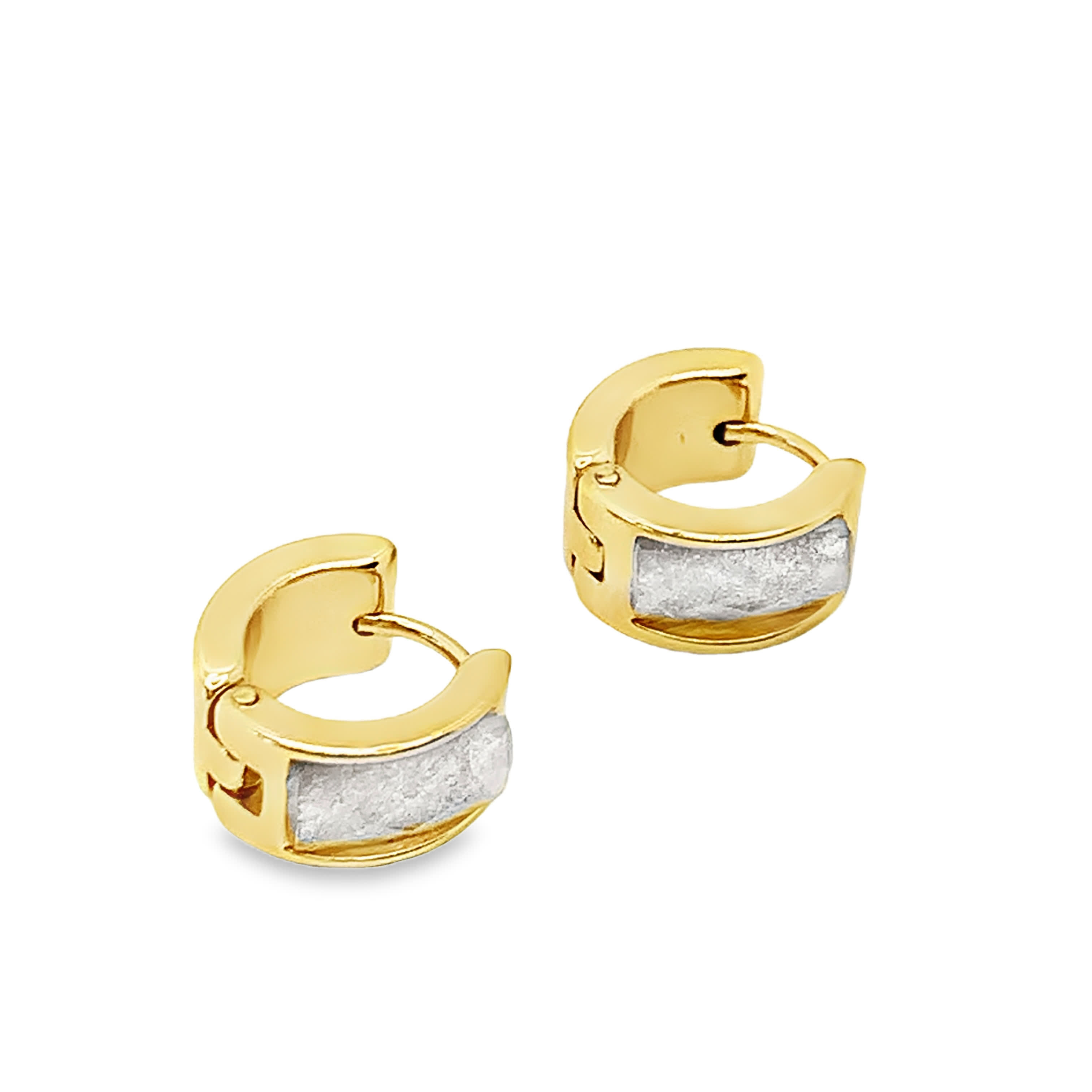 Klasyczne kolczyki koła w kolorze żółtego złota