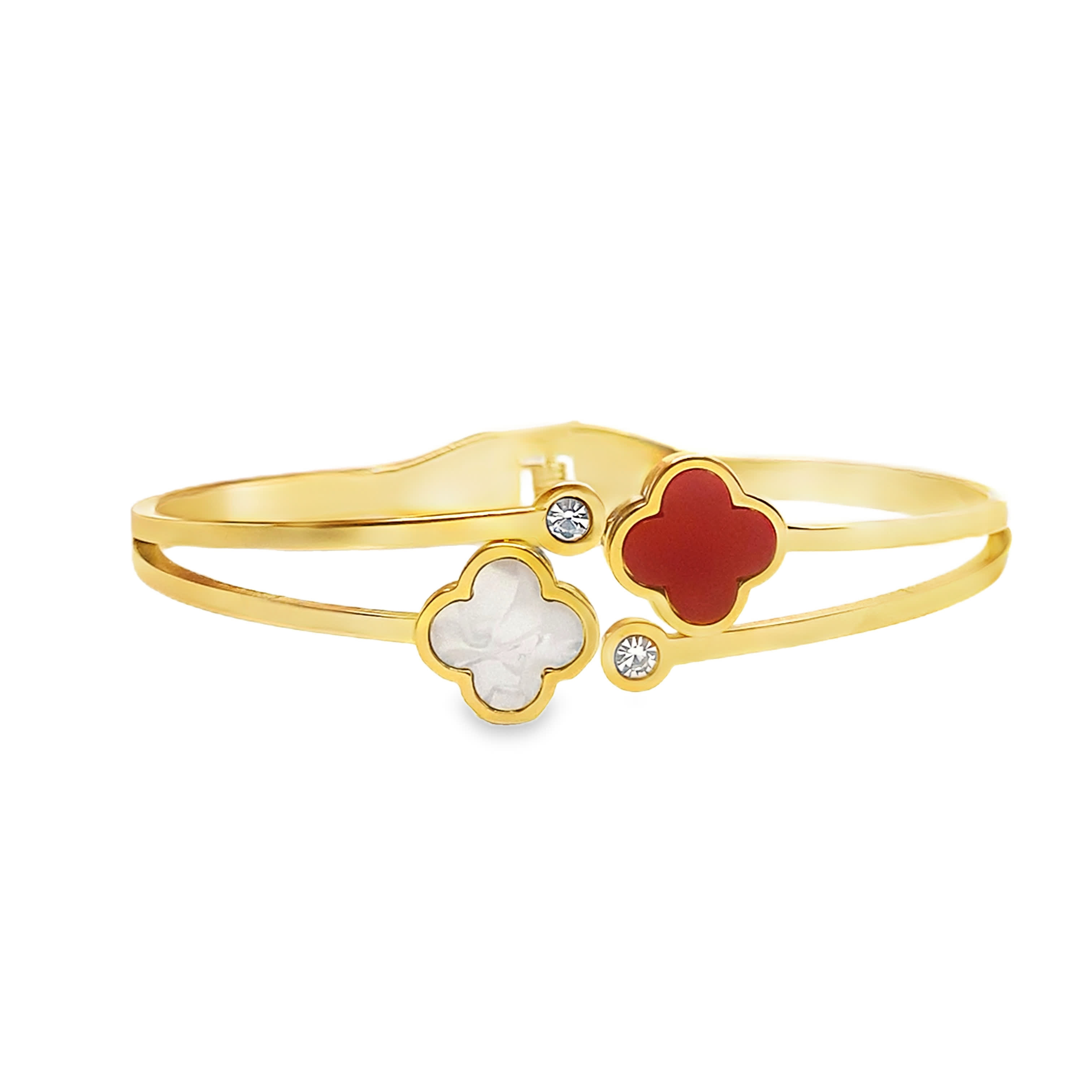 Elegancka bransoletka w kolorze żółtego złota z akcentami diamentowymi