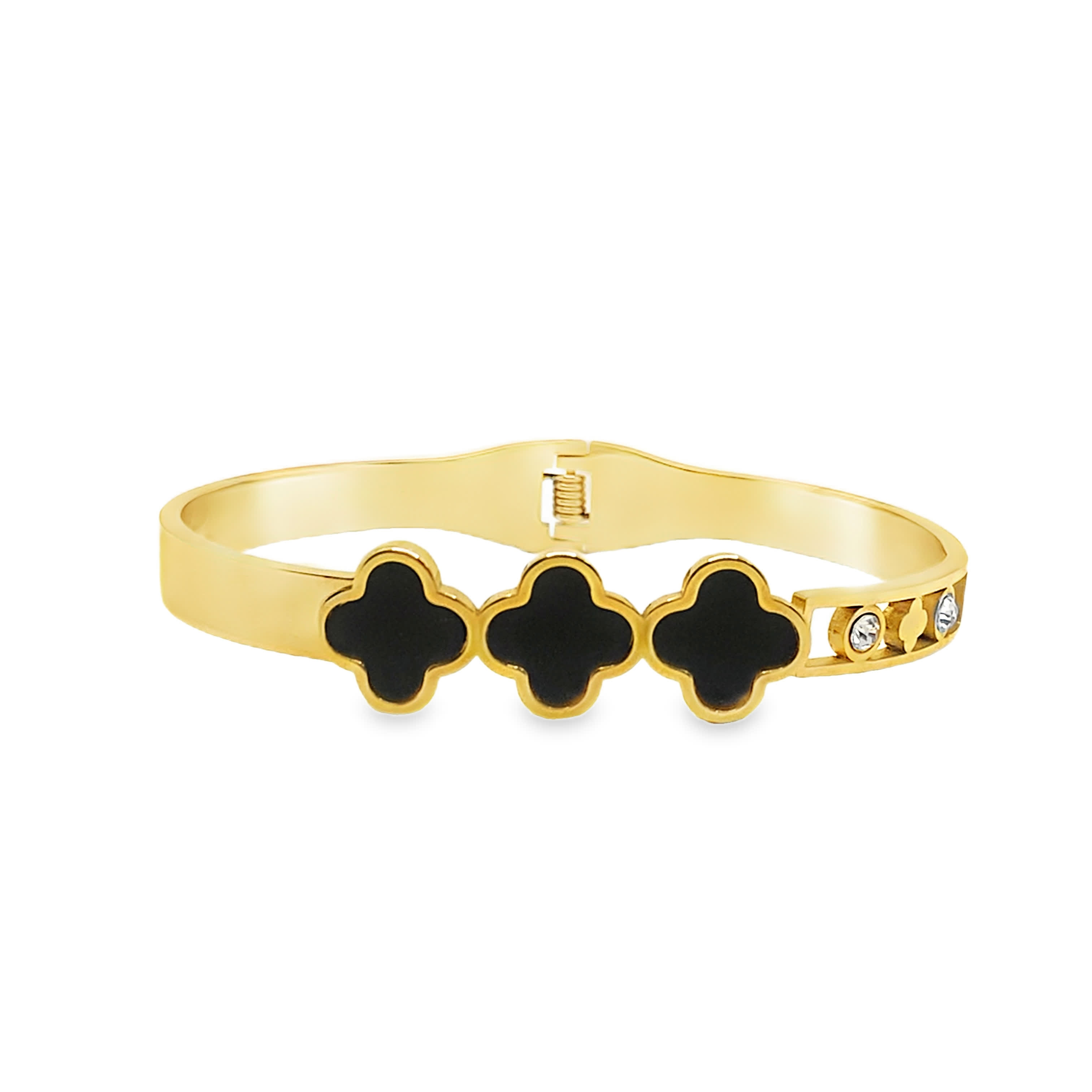 Bransoletka w kolorze żółtego złota z czwórlistem