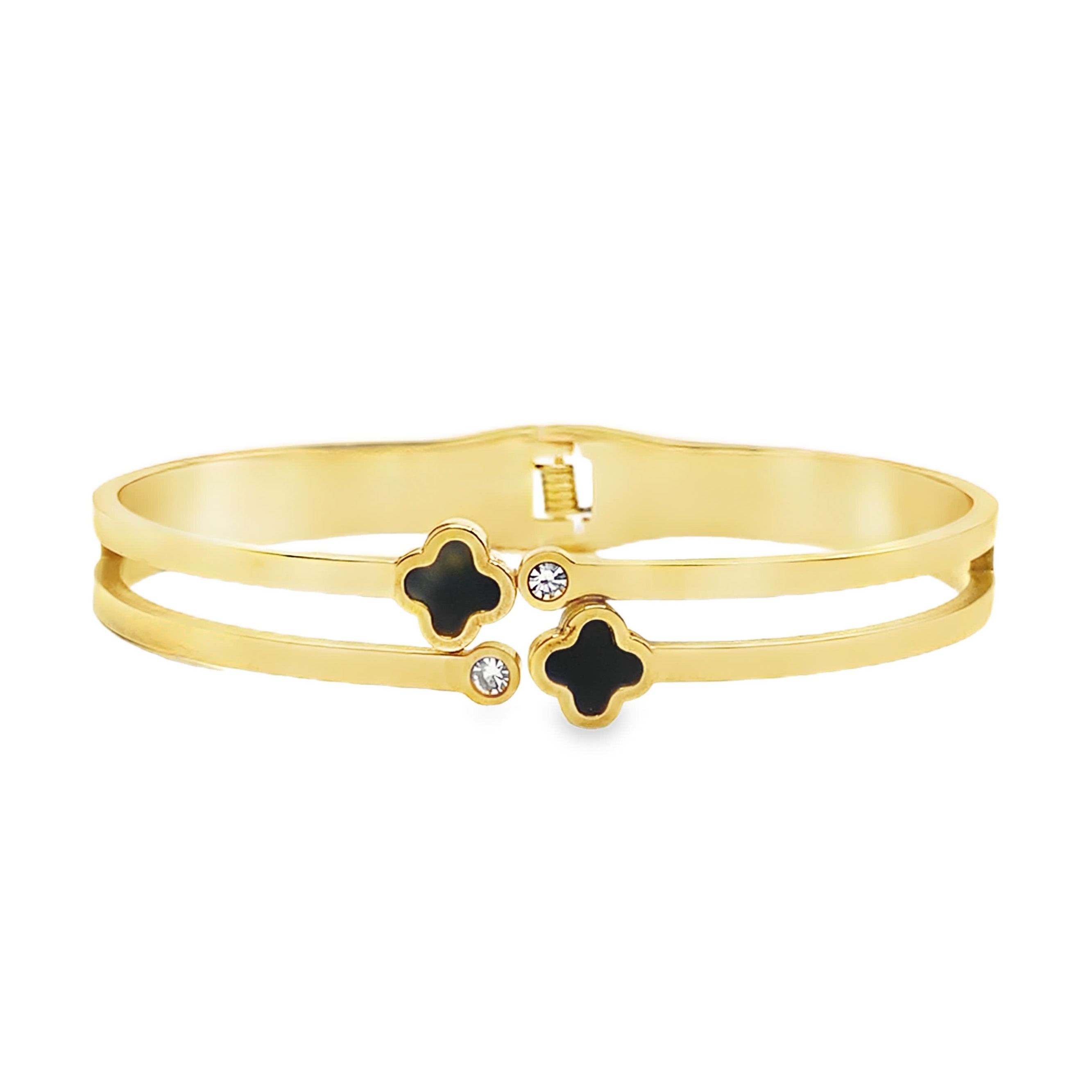 Elegancka bransoletka z żółtego złota z akcentami diamentowymi