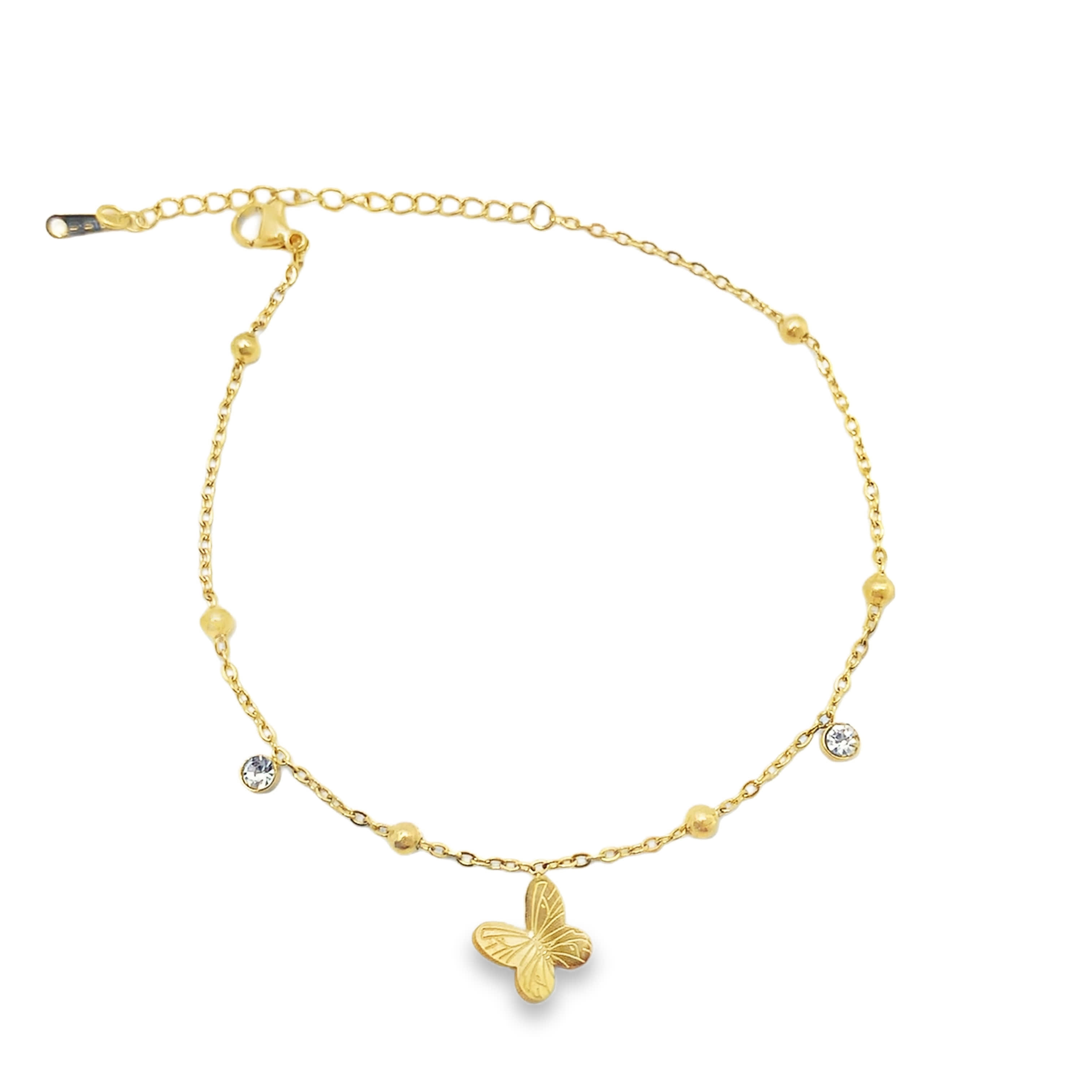 Bransoletka z żółtego złota z okrągłymi diamentami