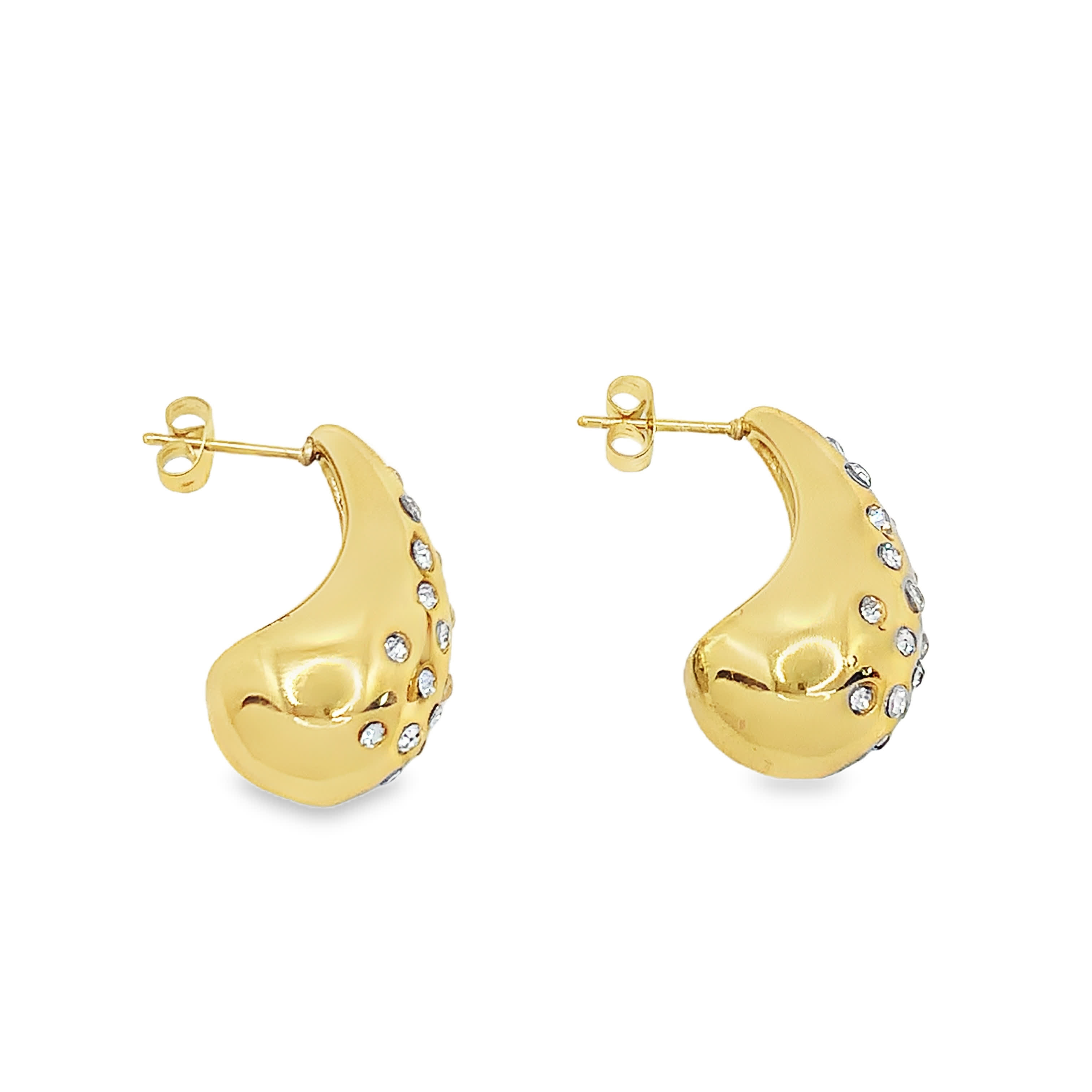 Kolczyki koła z żółtego złota z okrągłymi diamentami