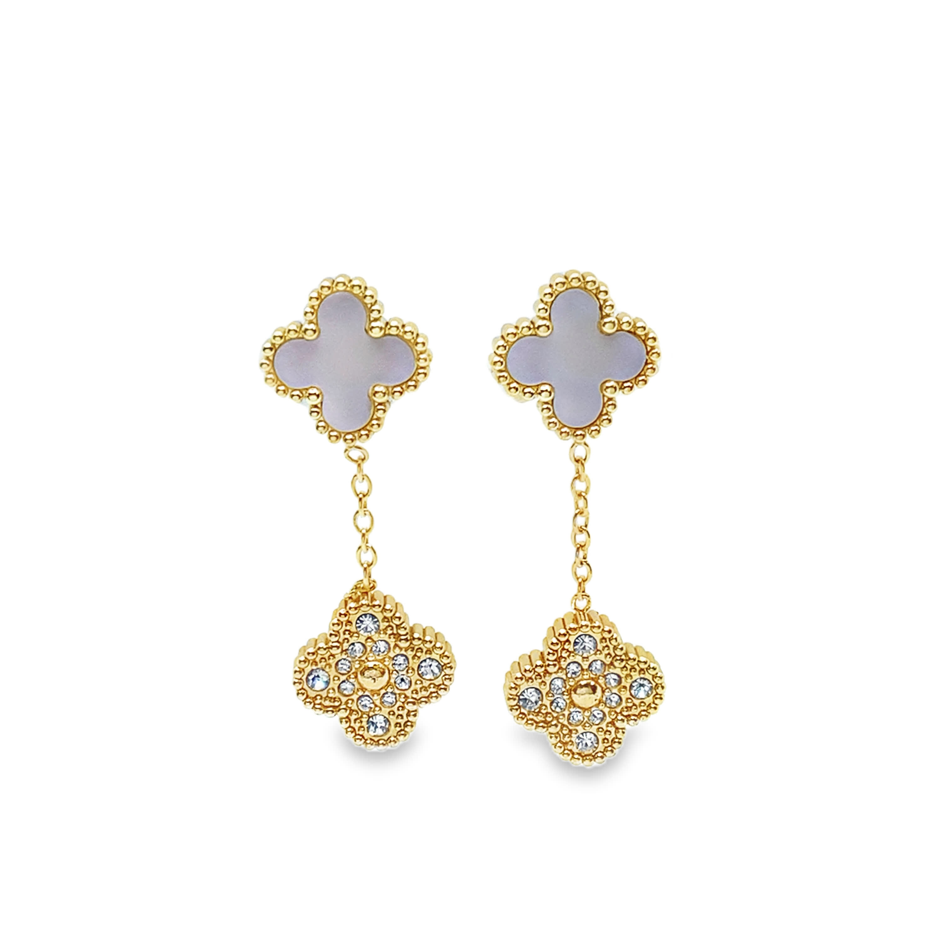 Kolczyki wiszące z kryształkami