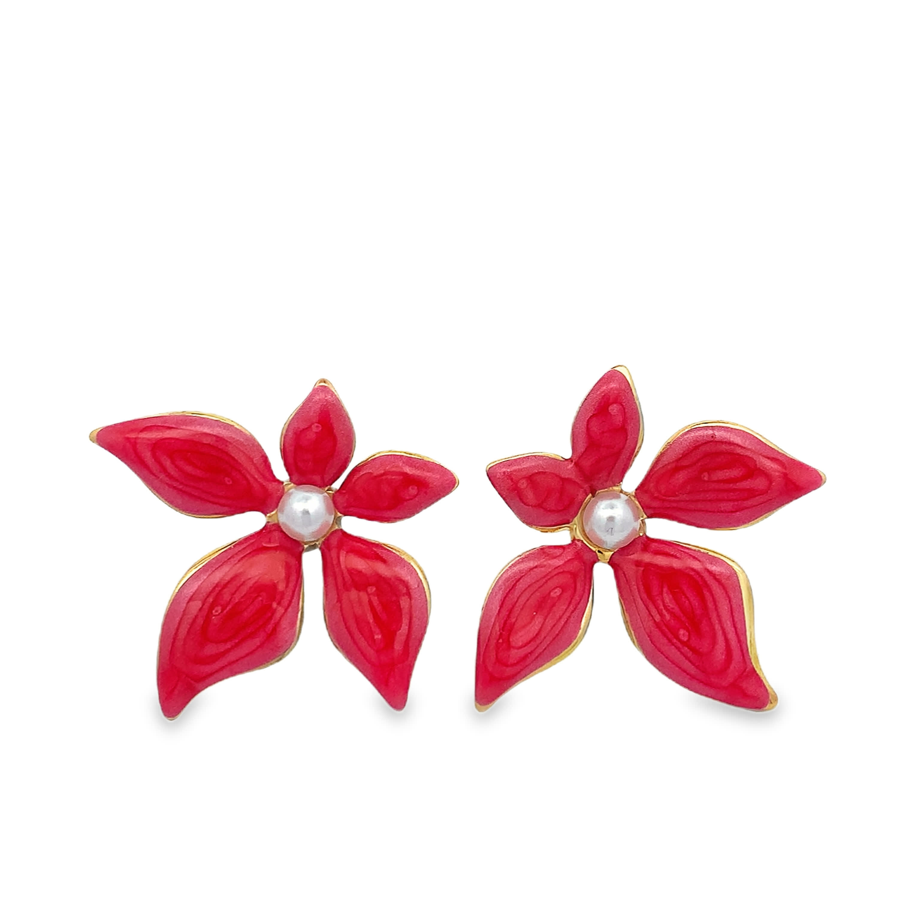 Klasyczne okrągłe kolczyki sztyfty z białą perłą