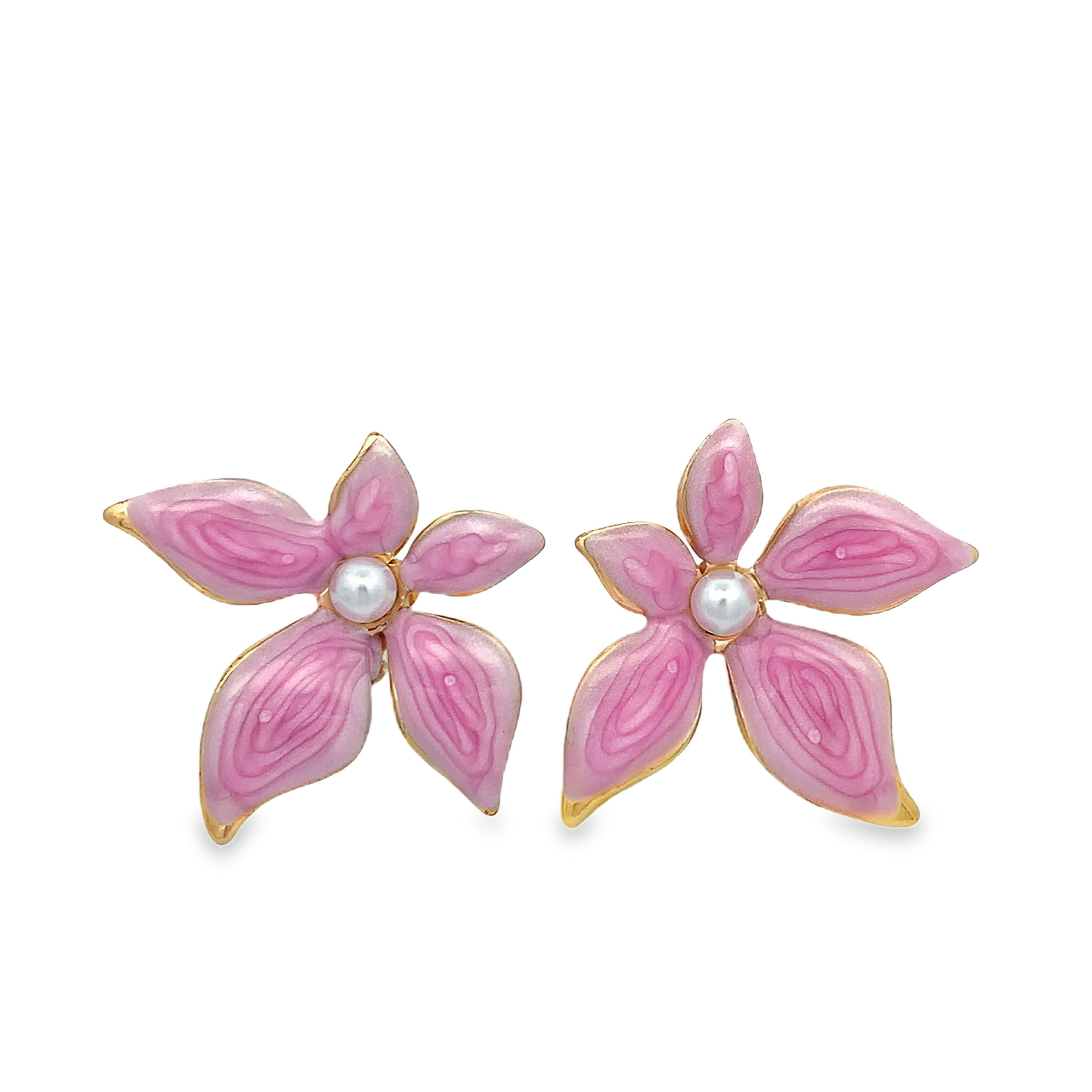 Klasyczne okrągłe kolczyki sztyfty z perłą