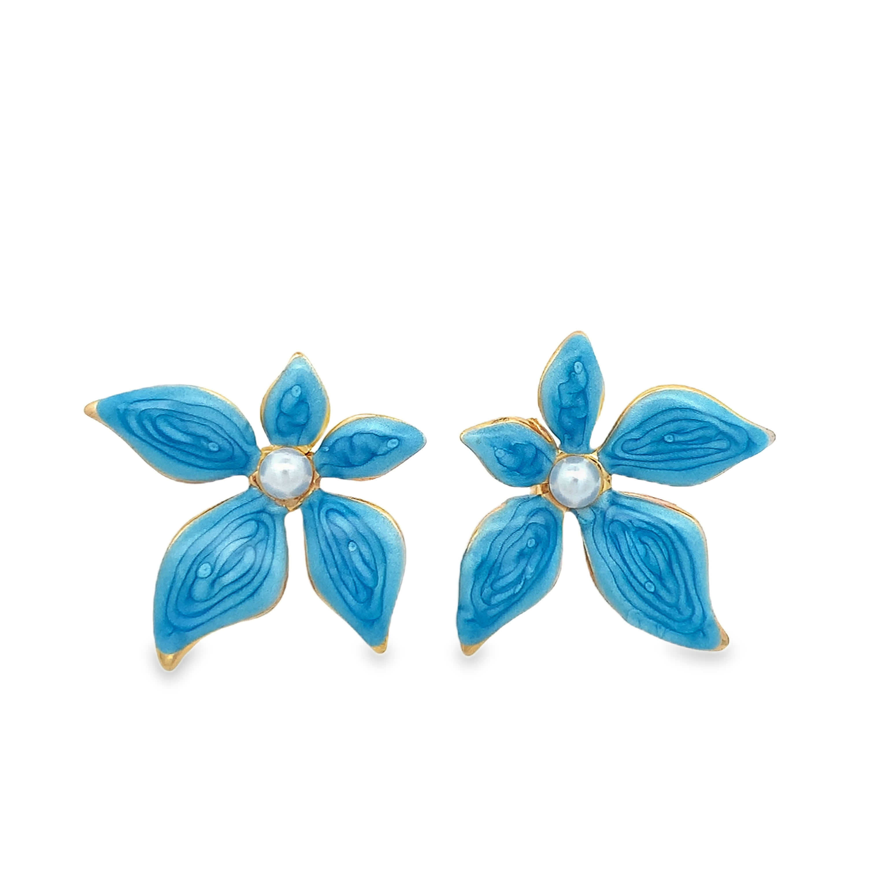 Klasyczne okrągłe kolczyki sztyfty z białą perłą